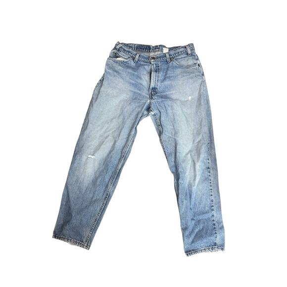 Vintage 90s Levis 560 Blue Jeans Men 34x30 Loose Tapered Orange Tab Made in USA - Picture 3 of 11